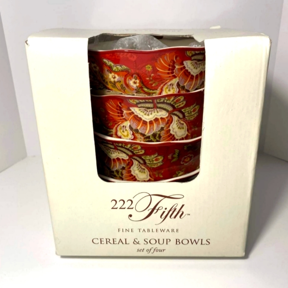4 set Fith 222 Fine porcelain bowls Moroccan style pattern